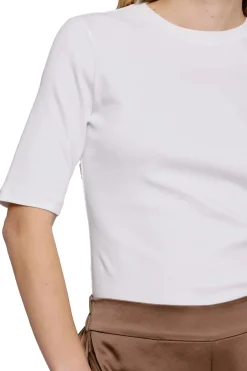 T-Shirt<Julie Josephine Marianne Rib Tee T-shirt Hvit