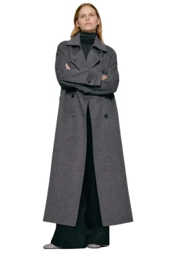 Jakke<Julie Josephine Thale Wool Trenchcoat Jakke Mørkegrå