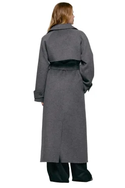 Jakke<Julie Josephine Thale Wool Trenchcoat Jakke Mørkegrå