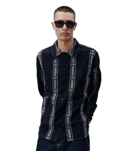 Skjorte<Libertine Libertine Venture Shirt Skjorte Stripet Mørkeblå