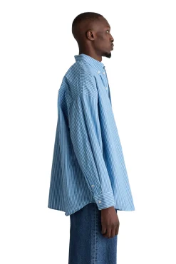 Skjorte<Livid Aiden Skjorte Hvit Og Blå