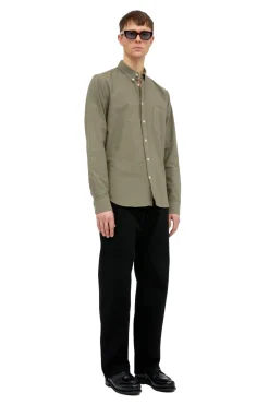 Skjorte<Livid Cassidy Olive Oxford Skjorte Oliven