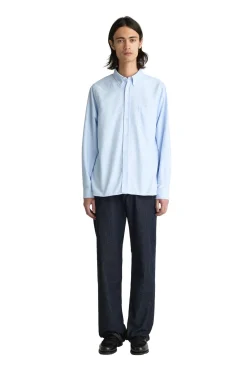 Skjorte<Livid Initial Celeste Ox Skjorte Lyseblå