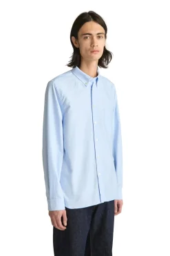Skjorte<Livid Initial Celeste Ox Skjorte Lyseblå