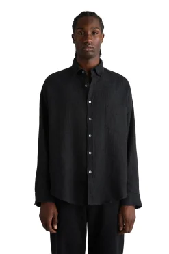 Skjorte<Livid Tim Black Bonded Skjorte Sort