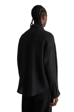 Skjorte<Livid Tim Black Bonded Skjorte Sort