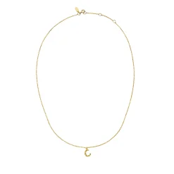 Maanesten<Maanesten C Alphabet Smykke Gull