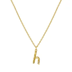 Maanesten<Maanesten H Alphabet Smykke Gull