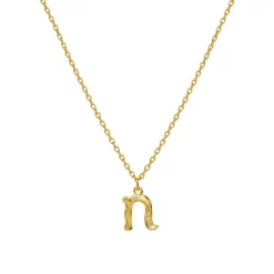 Maanesten<Maanesten N Alphabet Smykke Gull