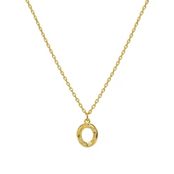 Maanesten<Maanesten O Alphabet Smykke Gull