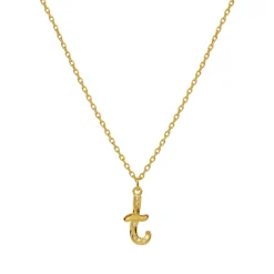 Maanesten<Maanesten T Alphabet Smykke Gull