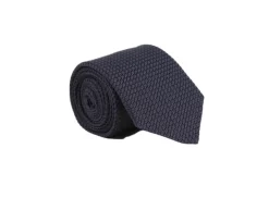 Tilbehør<Manzini Nohr Burt Navy Grenadine Slips Mørkeblå