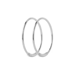 Maria Black<Maria Black Basic hoop earring M 16mm PAIR Øredobber Sølv