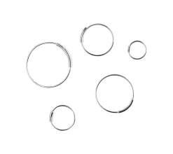 Maria Black<Maria Black Basic hoop earring M 16mm PAIR Øredobber Sølv