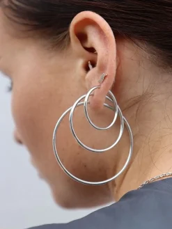 Maria Black<Maria Black Senorita 25 Hoop Øredobber Sølv