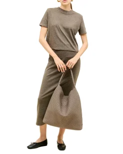 Naghedi|Veske<Naghedi Nomad Hobo Large Veske Lysebrun Cashmere