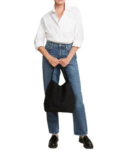 Naghedi|Veske<Naghedi Nomad Medium Hobo Veske Sort Onyx