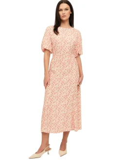 Kjole<Once Untold Athilda Dress Kjole Beige Og Rosa