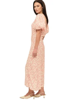 Kjole<Once Untold Athilda Dress Kjole Beige Og Rosa