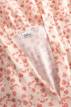 Kjole<Once Untold Athilda Smock Dress Kjole Beige Og Rosa