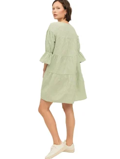 Kjole<Once Untold Indiana Dress Kjole Hvit Og Grønn