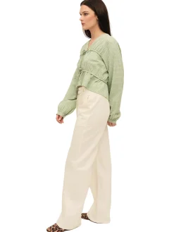 Skjorter<Once Untold Indiana String Blouse Skjorte Hvit Og Grønn