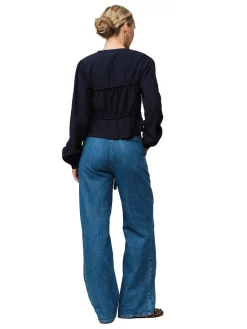 Skjorter<Once Untold Mercer String Blouse Skjorte Marine