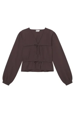 Skjorter<Once Untold Mercer String Blouse Skjorte Brun