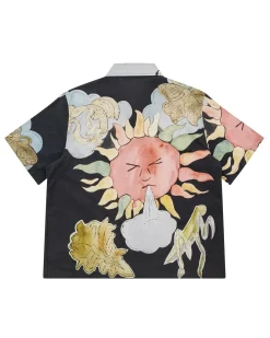 Skjorte<Our Legacy Box Shirt Shortsleeve Skjorte Sort Mønster