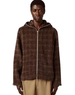 Genser<Our Legacy Full Zip Hood Genser Brun Melert