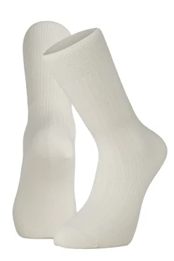 Tilbehør<Panos Emporio 2PK Calle Premium Mercerized Wool Rib Sokker Off-White
