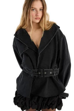 Skjørt<ROTATE Crepe Mini Skirt Skjørt Sort