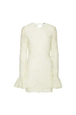 Kjole<ROTATE Flower Mesh Mini Dress Kjole Off-White