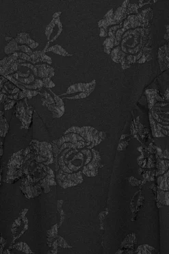 Kjole<ROTATE Jaquard Midi Dress Kjole Sort