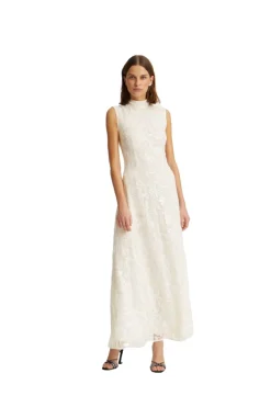 Kjole<ROTATE Lace Sequin Maxi Dress Kjole Off-White