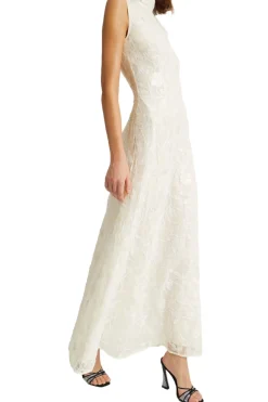 Kjole<ROTATE Lace Sequin Maxi Dress Kjole Off-White