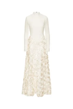 Kjole<ROTATE Long Sleeve Maxi Dress Kjole Off-White