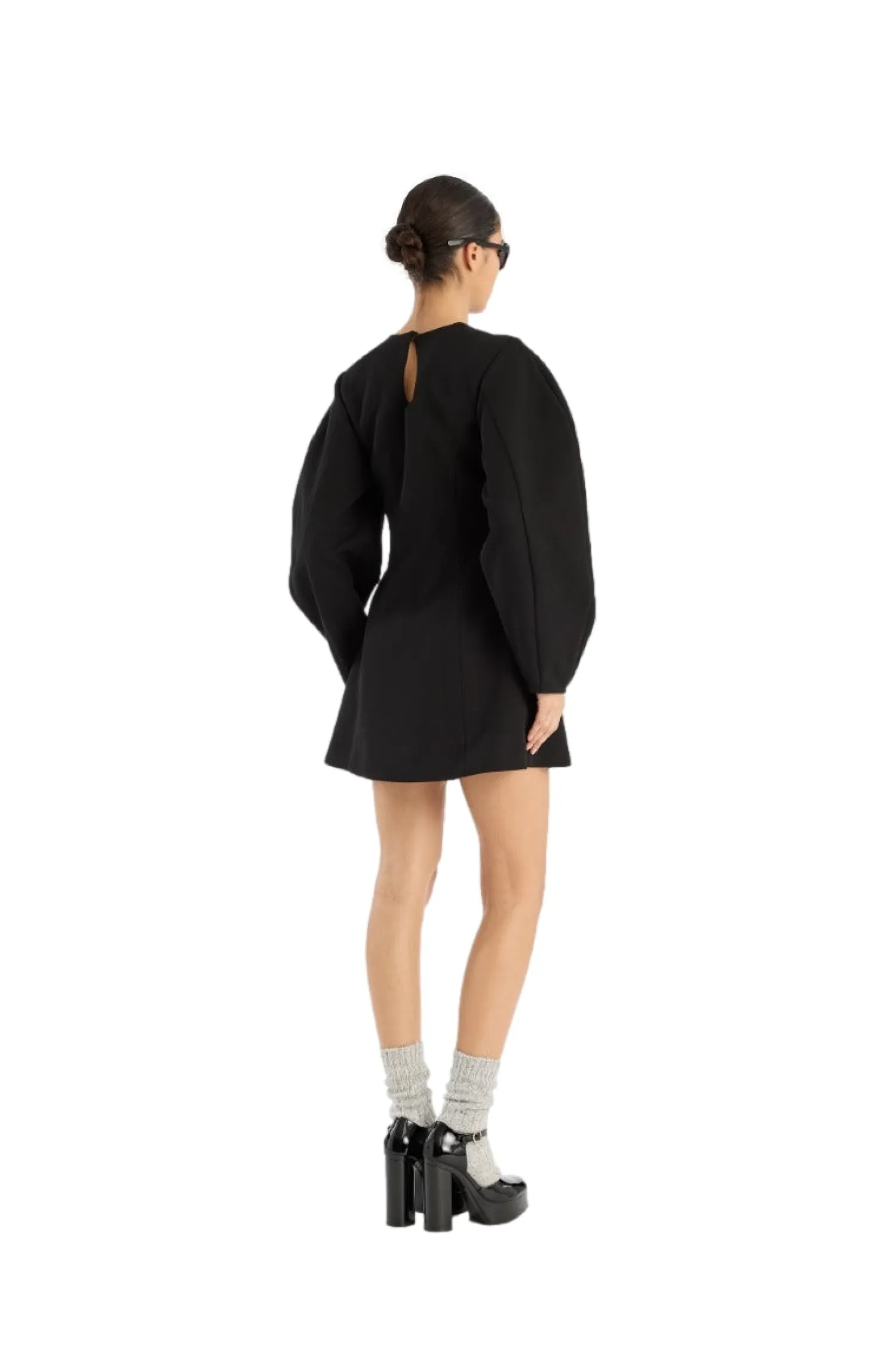 Kjole<ROTATE Suiting Flared Mini Dress Kjole Sort