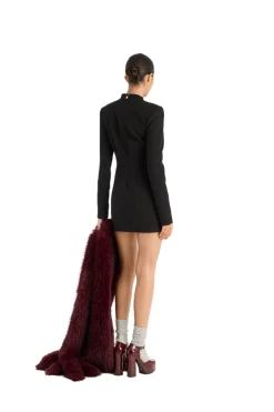 Kjole<ROTATE Suiting LS Mini Dress Kjole Sort