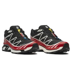 Sko<Salomon XT-6 GTX Black/Flame Scarlet/Vanilla Ice Sko Sort Og Rød