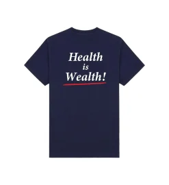 T-Shirt|T-Shirt<Sporty & Rich Health is Wealth T-Shirt T-shirt Navy