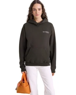 Genser<Sporty & Rich HWCNY Hoodie Hettegenser Vasket Sort