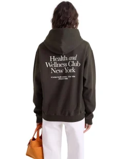 Genser<Sporty & Rich HWCNY Hoodie Hettegenser Vasket Sort