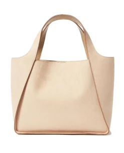 Stella Mccartney|Veske<Stella McCartney Logo Crossbody Suede Tote Bag Veske Beige