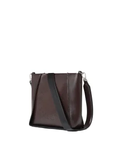 Stella Mccartney|Veske<Stella McCartney Logo Crossbody Bag Brushed Veske Mørkebrun