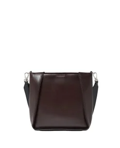 Stella Mccartney|Veske<Stella McCartney Logo Crossbody Bag Brushed Veske Mørkebrun
