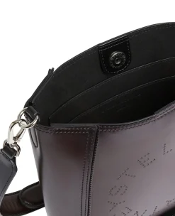 Stella Mccartney|Veske<Stella McCartney Logo Crossbody Bag Brushed Veske Mørkebrun