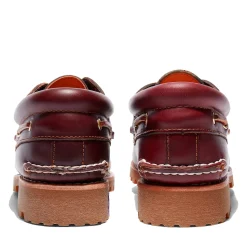 Sko<Timberland Authentic 3-Eye Lug Boat Shoe Burgundy Sko Burgunder
