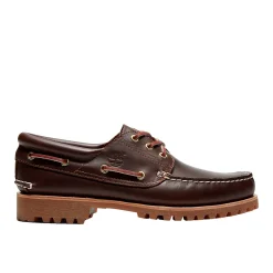 Sko<Timberland Authentic 3-Eye Lug Boat Shoe Brown Sko Mørkebrun