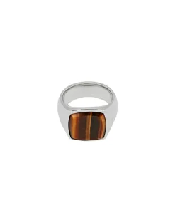 Tom Wood<Tom Wood Cushion Tiger Eye Ring Sølv